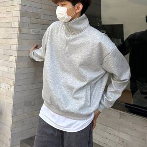 [모로엠]남성 하프 반목 깔끔 무지 긴팔 티셔츠 DMS-TSA-Q455819