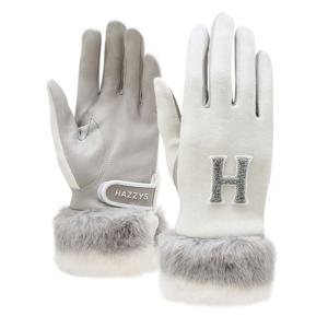 [헤지스골프]그레이 여성 손목 퍼장식 겨울 골프 장갑(HWGV5F701G1)