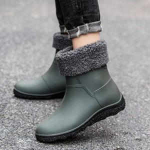 겨울방한화 쿨샵 남자 레인부츠 양털 캐주얼장화