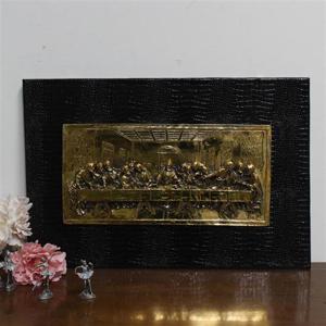 최후의만찬 블렉골드 부조판화 벽걸이 그림액자 거실액자 엔틱액자 부조 판화액자 가죽액자