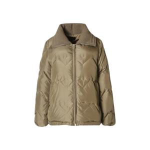 [엠씨]카라 니트배색 오리털 패딩 점퍼 C44D008A