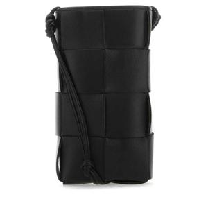 BOTTEGA VENETA 블랙 가죽 휴대폰 케이스 730541VCQC4 8425