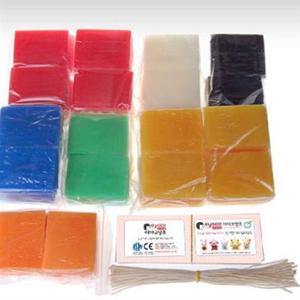 이야코 양초점토 200장 심지50개(단체용) -48215 양초 만지락 양초만들기 점토 만들기