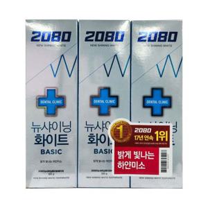 2080 치약 뉴 샤이닝화이트 120g 3입