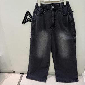 에어워크주니어_Ready4 next CB01 와이드카고 워싱 기모 블랙 데님팬츠 R258B3133A