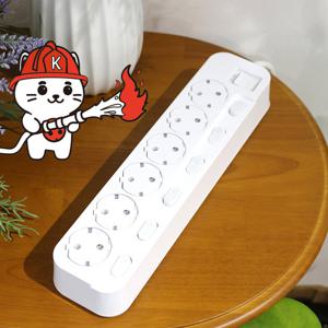 자동 소화 시소탭 먼지 차단 개별 멀티탭 6구