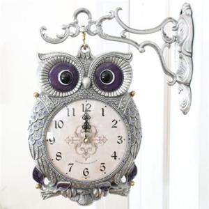 스칸다니비 부엉이 양면시계(S1012) 카페 실내 홈데코 양면시계 벽시계 시계 부엉이양면시계 카페양면시계