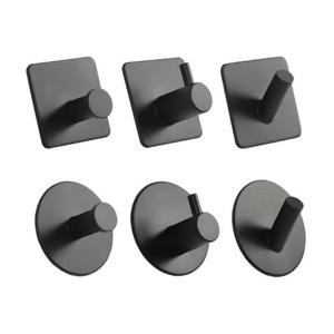 타공 필요없는 강력부착 인테리어 모던 벽후크 BLACK