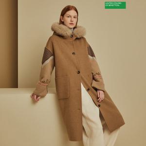 베네통 쿠스 퍼트리밍 후드 코트 BACT53461