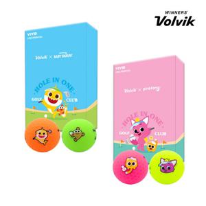 볼빅 골프공 선물세트 비비드 아기상어 핑크퐁 한정판 3피스6구