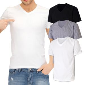 GL 순면100%/국내생산/ 30수 V넥 티셔츠 3종세트