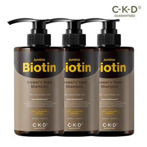 [X3]CKD 아미노비오틴 맥주효모샴푸 500ml 3개 세트 / 탈모증상완화