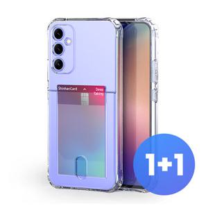 [2개] 갤럭시 점프4 SM-M366K 카메라보호 카드 수납 젤리 투명 모서리 범퍼 핸드폰케이스