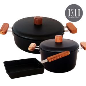 오슬로 블랙에디션 IH 세라믹 코팅 냄비3종(20+24전골+계란팬)