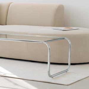 [빠른배송] 포더홈 페어 강화유리 거실 소파 테이블 1300