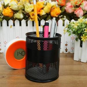 연필꽂이 베이직 원통형 철제 펜꽂이 볼펜꽂이함