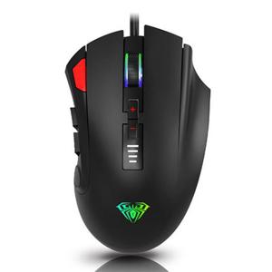 AULA RGB 사이드 버튼 커스텀 게이밍 마우스 H512