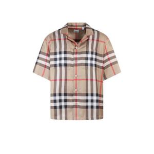 버버리 빈티지 체크 실크 반팔 셔츠 8050279 DOM