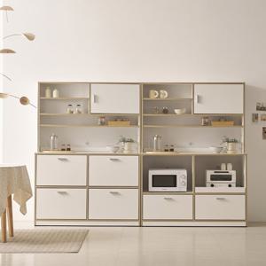 나무뜰 시크레 E0등급 폭깊은 주방 렌지대 서랍장 2400 상부장 세트 BCF029C (착불)