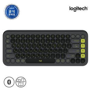 로지텍 코리아 POP ICON KEYS 블루투스 무선 키보드 블랙