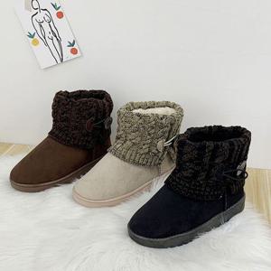 독특한 발목 니트 포인트 귀염 여친룩 양털 어글부츠