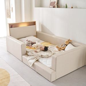 아씨방가구 릴렉스업 저상형 LED 수납 데이베드 아기 침대 SS 본넬