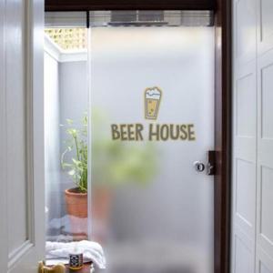 아트박스/꾸밈 pr369_m-무점착유리시트_맥주하우스_유리문시트지