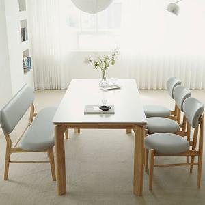 마루이 로이드 포세린 통세라믹 6인용 1800 식탁세트_벤치형