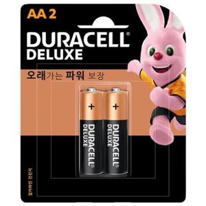 건전지 듀라셀 디럭스 알카라인 건전지AA 2입