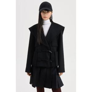 [럭키슈에뜨]세일러 카라 울 코트 LQCAW25200BKX