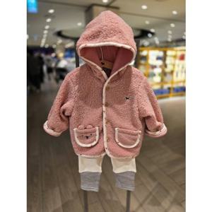 [블루독베이비] 25 FW(PK)시어링후드상하세트(45C1361006)신생아 백일 돌 선물 조카 유아 아우터 아가옷 겨