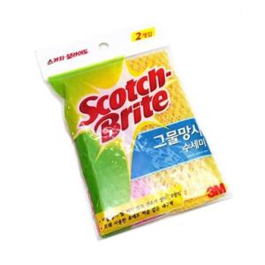 스카치브라이트 그물망사 수세미 2개 설거지 주방용품