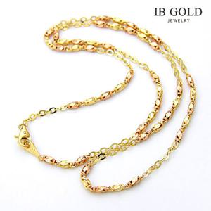 [아이비골드] 18K 콤비 체인 목걸이 2476N
