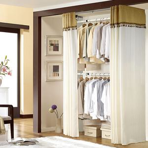 왕자 뉴프리미엄드레스룸2P_커튼선택형/2단행거/커튼행거