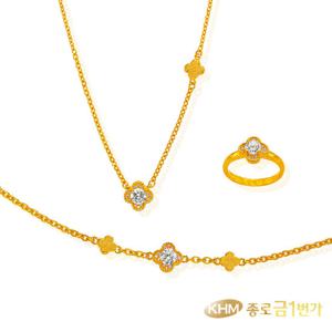 순금 목걸이/팔찌 2종 택  꽃잎 7.5g