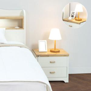 하리쉬 고급형 원목 협탁 2단서랍 침대옆 안방 거실 북유럽감성 (국내제조 E0등급자재)