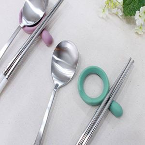 파스텔 실리콘 수저받침 4P Set 젓가락