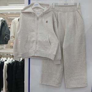 [에꼴리에][모다부평]미니 자수 기모 후드  점퍼 바지세트/25D07