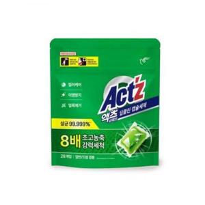 세탁 캡슐세제 초고농축 28개입 액츠 딥클린 세제 빨래 세탁세제