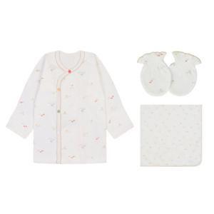 [압소바] [임신 출산선물] 25FW 물시오가닉 출산3종SET (배냇저고리 속싸개 손싸개) (A2D10105S3)