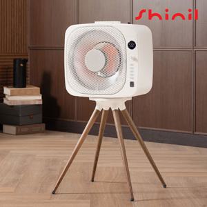 신일 에코팬 큐브히터 1구 하이라이트히터 송풍팬 전기난로 리모컨 SEH-FCM600BE