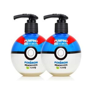 페리오 키즈 포켓몬볼 펌핑치약 사과향 250g 2개