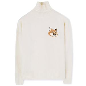 22FW 메종키츠네 하이넥 니트 아이보리 JM00560KT1063