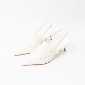 [신난다슈]여성 슬링백힐 5cm 슬링백 구두 펌프스 스틸레토 로퍼힐 미들힐 MA24502화이트
