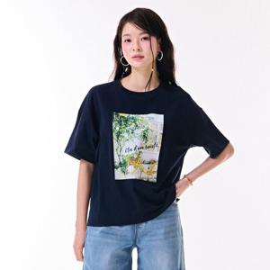 [체이스컬트][본사]여성 포토 그래픽 반팔 티셔츠-DBRG5883D04