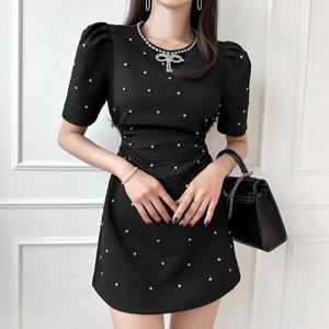 [금찌]금찌 러브 리본 큐빅 미니원피스 ST6500D