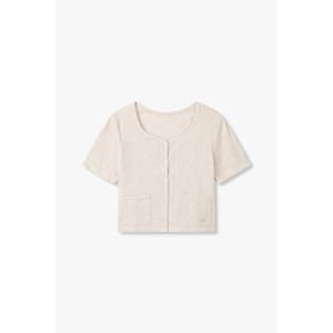 [지컷]아일렛 자카드 버튼업 티셔츠 (7255240103)