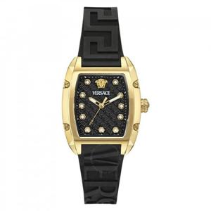 베르사체 도미누스 쿼츠 다이아몬드 블랙 다이알 여성용 시계 VE8K00324