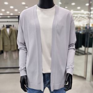 [바쏘옴므]그레이 버튼리스 세미오버핏 가디건 WSY2GW37A_JK