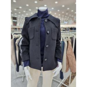 [더아이잗]니트 칼라 라운드 숏 코트 IMAA0CT01391_DJ